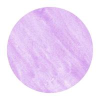 Purple hand drawn watercolor circular frame background texture with stains photo