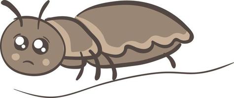 Sad lice, illustration, vector on white background.