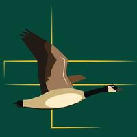 Goose, illustration, vector on white background.