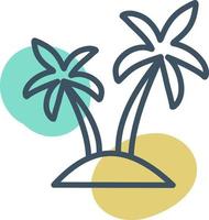 Palm trees, illustration, vector, on a white background. vector