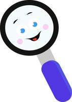 Magnifying glass, illustration, vector on white background.