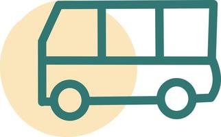 Small city bus, illustration, vector, on a white background. vector