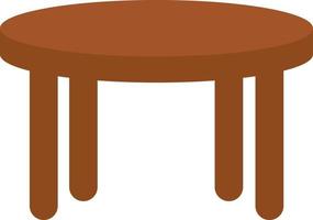 Wooden coffee table, illustration, vector on a white background