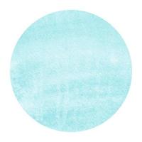 Light blue hand drawn watercolor circular frame background texture with stains photo