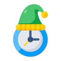 icono de diseño moderno de reloj de navidad vector