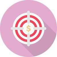 dollar target vector illustration on a background.Premium quality symbols.vector icons for concept and graphic design.