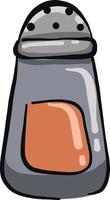 Salt shaker, illustration, vector on a white background.