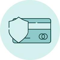 Financial credit card security, illustration, vector on a white background.