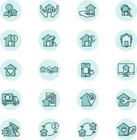 Real estate selection, illustration, vector on a white background.