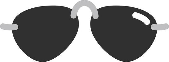 Silver sunglasses, illustration, vector, on a white background. vector