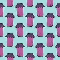 Purple jam,seamless pattern on white background. vector