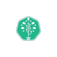 diseño de plantilla de logotipo de árbol tecnológico. vector