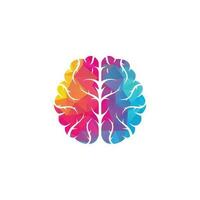 Creative brain logo design. Brainstorm power thinking brain Logotype icon vector