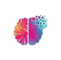 diseño creativo del logotipo del cerebro. lluvia de ideas poder pensamiento cerebro logotipo icono vector