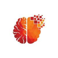 Creative brain logo design. Brainstorm power thinking brain Logotype icon vector