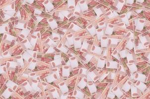 Russian 5000 rubles banknote closeup macro bill pattern photo