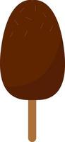 Ice cream on stick, illustration, vector on white background.