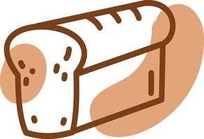 Loaf of bread, illustration, vector, on a white background. vector