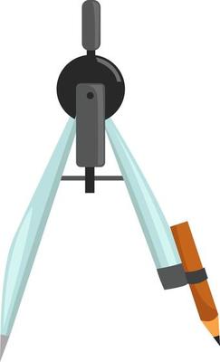 Drawing tool, illustration, vector on white background.