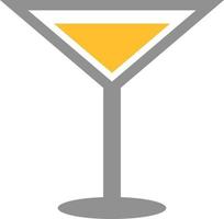 Yellow coctail, illustration, vector on a white background.
