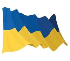 ukraine flag waving vector