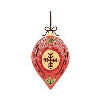 christmas drop ball hanging vector