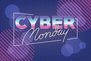 cyber monday memphis style vector