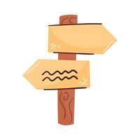 wooden arrows guide signals vector