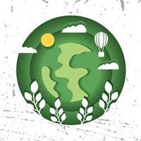 green world planet earth vector