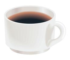 coffee in white mug vector