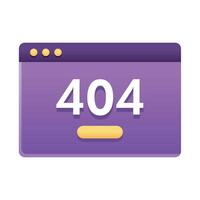 404 error in webpage vector