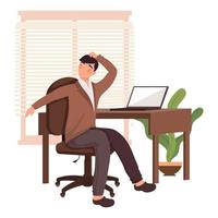 male worker in office vector