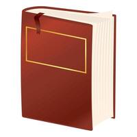 red text book library vector