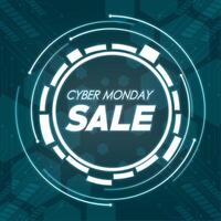 cyber monday sale green poster vector
