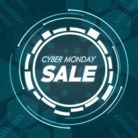 cyber monday sale green poster vector