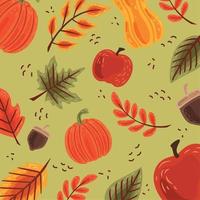 thanksgiving fruits and vegetables vector