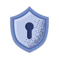 security shield with keyhole vector