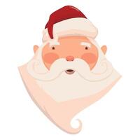 cabeza de santa claus vector