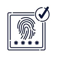fingerprint and password vector