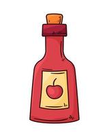 botella de jarabe de manzana vector