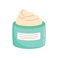 cream pot cosmetic product vector