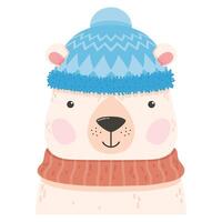 polar bear winter animal vector