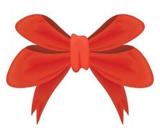 christmas red ribbon bow vector