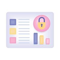 ui template with padlock vector