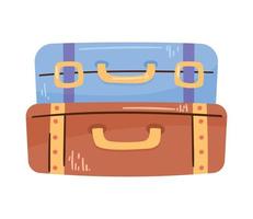 suitcases blue and orange vector