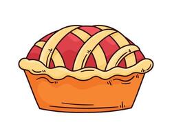 thanksgiving apple sweet pie vector