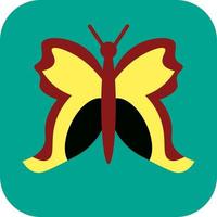 Beautiful red and yellow butterfly, illustration, vector, on a white background. vector