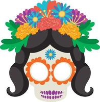 dia de muertos con calaca mexicana vector