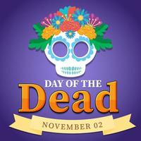 Day of the Dead banner design vector
