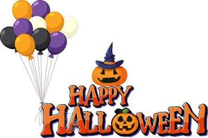 Happy Halloween text design vector